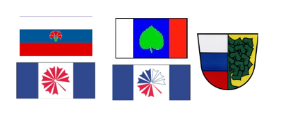 Zastave- nagelj, lipa, grb z lipo